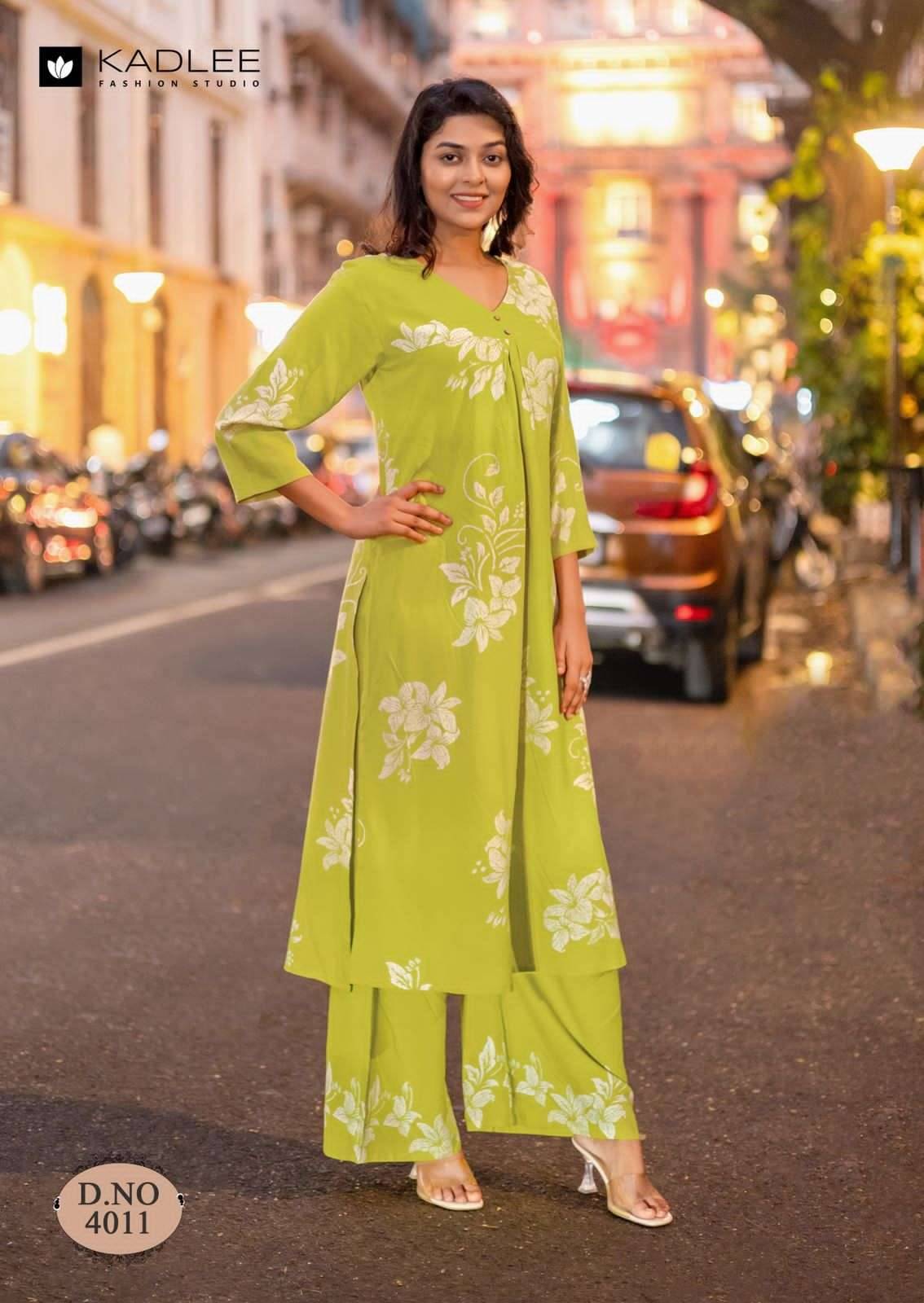 Heer Vol 2 By KADLEE 4007 To 4012 Series Beautiful Festive Suits Colourful Rayon Print Co-ord sets At Wholesale Price